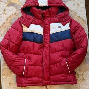 Children's Red and Blue Puffer Jacket